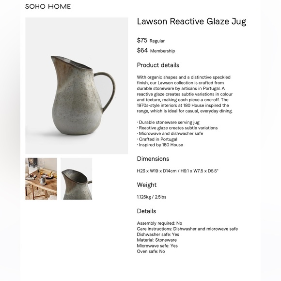 Soho home pitcher - Picture 6 of 6